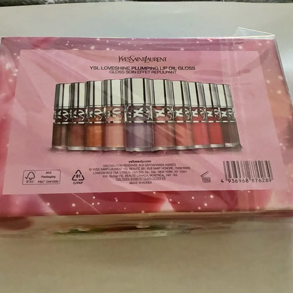 4pc Yves Saint Laurent YSL Loveshine plumping lip oil gloss 4pc set